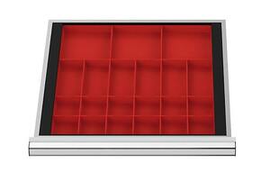Schubladeneinsatz Kleinteileksten 500x450 mm BLH 50 mm