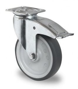 Schwere Apparaterolle, Feststeller, Kunststoffpedal  100 mm