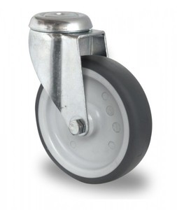 Schwere Apparaterolle, R�ckenlochlenkrolle  125 mm