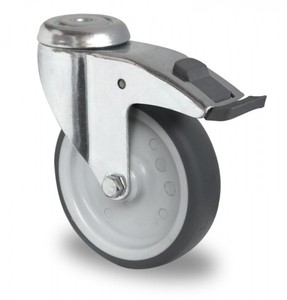 Schwere Apparaterolle mit Feststeller, Kunststoffpedal  125 mm