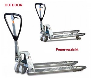 Handgabelhubwagen fr den Auenbereich