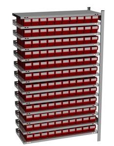 Kastenregal 120 Regalk�sten H/B/T 1750x1060x535 mm