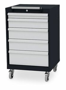 Simplaflex Mobiler Schubladenschrank 5 Schubladen 600x575x970 mm