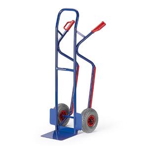 Sackkarre mit Treppenrutschkufen, Luftreifen, 300 mm Schaufelbreite