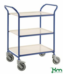 Servierwagen mit drei herausnehmbaren Tabletts