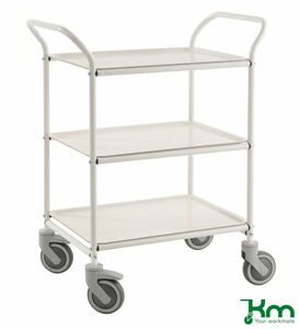 Servierwagen mit drei herausnehmbaren Tabletts