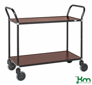 Eleganter Servierwagen mit 2 Bremsen