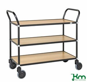 Eleganter Servierwagen mit 2 Bremsen