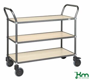 Eleganter Servierwagen mit 2 Bremsen