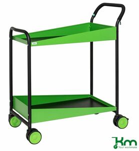 Servierwagen mit Drehgestelldoppelrollen