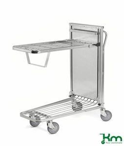 Gitterkorbwagen als Einkaufswagen mit Bremse