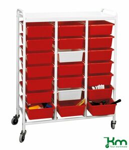 Kisten- und Tablettwagen mit Feststeller