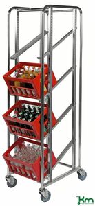 Kistenwagen f�r 4 Wasserkisten mit Feststeller