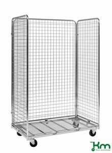 Gitterwagen mit 3 Seitenteilen und Feststeller