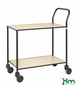 Servierwagen mit melaminbeschichteten B�den, Feststeller