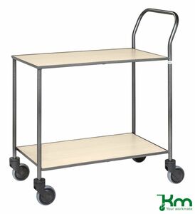 Servierwagen mit melaminbeschichteten B�den, Feststeller