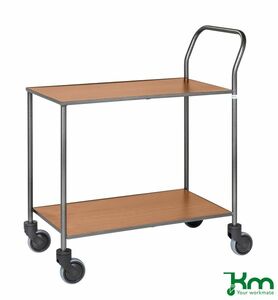 Servierwagen mit melaminbeschichteten B�den, Feststeller