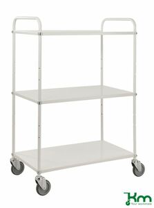 Tablettwagen mit 3 Metallb�den und Feststeller