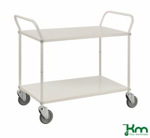 Tablettwagen mit 2 Metallbden und Feststeller