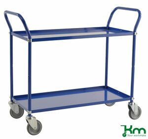 Tablettwagen mit 2 Metallb�den und Feststeller