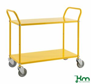 Tablettwagen mit 2 Metallb�den und Feststeller