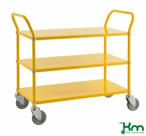 Tablettwagen mit 3 Metallb�den und Feststeller