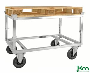 Palettenwagen geeignet f�r gro�e Paletten, gebremst