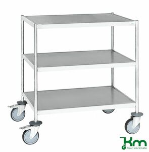 Verschwei�ter Edelstahlwagen mit Feststeller