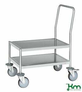 Edelstahlwagen-Plattformwagen mit Bremse