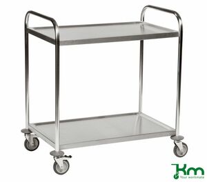 Edelstahlwagen-Plattformwagen mit Bremse