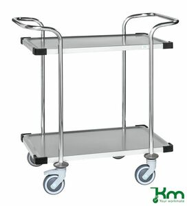 Edelstahlwagen Plattformwagen mit Bremse