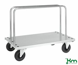 Plattenwagen f�r schwere Lasten mit Feststeller