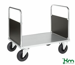 Plattformwagen mit 2 Stirnw�nden und Feststeller