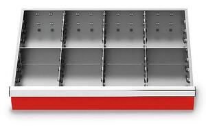 Schubladeneinsatz Metalleinteilung 600x400 mm BLH 200 mm