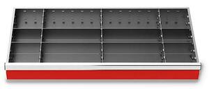 Schubladeneinsatz Metalleinteilung 900x400 mm BLH 75 mm