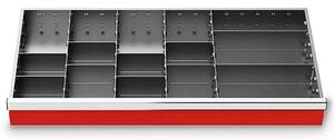 Schubladeneinsatz Metalleinteilung 900x400 mm BLH 75 mm