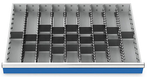 Schubladeneinsatz Metalleinteilung 900x600 mm BLH 150 mm