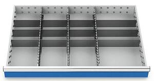 Schubladeneinsatz Metalleinteilung 900x600 mm BLH 150 mm