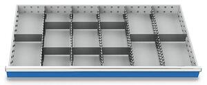 Schubladeneinsatz Metalleinteilung 1200x600 mm BLH 150 mm