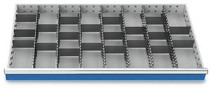 Schubladeneinsatz Metalleinteilung 1200x600 mm BLH 75 mm