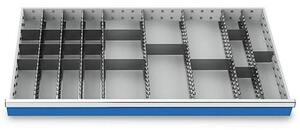 Schubladeneinsatz Metalleinteilung 1200x600 mm BLH 150 mm