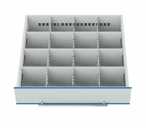 Schubladeneinsatz Metalleinteilung TSM-Schrank 600x600 mm