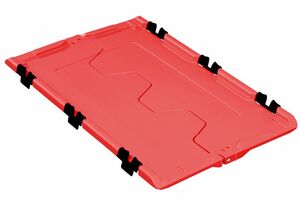 Klappdeckel F400 Top HL, rot, f�r Transportbeh�lter
