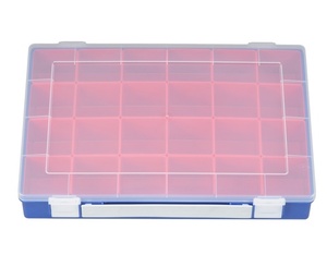 Sortimentskasten PP-Premium, 24 Einsatzboxen, blau, 6 Stk.