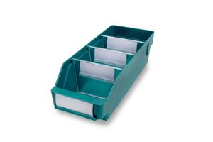 Lagerk�sten | Regalbox T/B/H 300x120x95 mm, gr�n, 30 St�ck