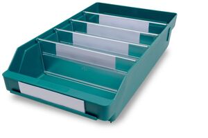 Lagerk�sten | Regalbox T/B/H 400x240x95 mm, gr�n, 15 St�ck