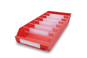 Lagerk�sten | Regalbox T/B/H 500x240x95 mm, rot, 15 St�ck