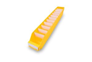 Lagerk�sten | Regalbox T/B/H 600x90x95 mm, gelb, 40 St�ck