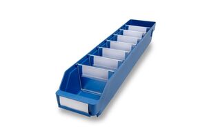 Lagerk�sten | Regalbox T/B/H 600x120x95 mm, blau, 30 St�ck