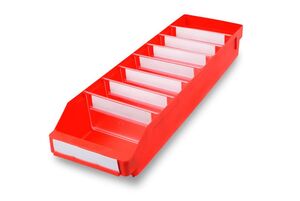 Lagerk�sten | Regalbox T/B/H 600x180x95 mm, rot, 20 St�ck